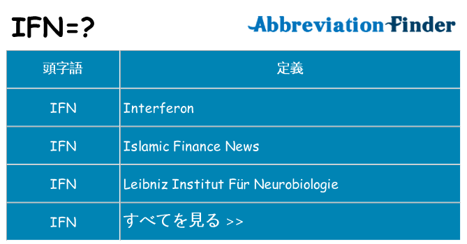 ifn は何の略します。