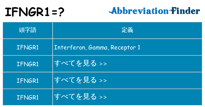 ifngr1 は何の略します。