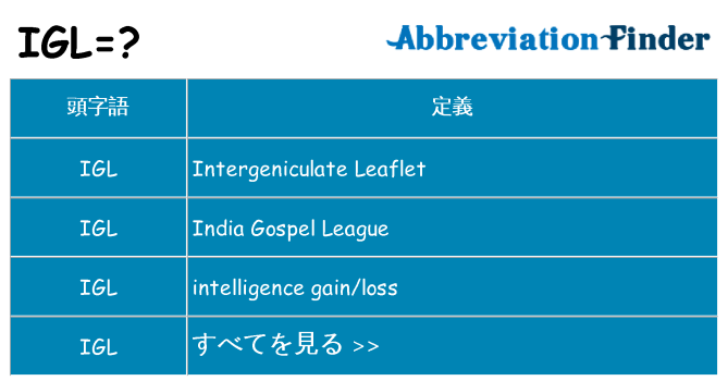 igl は何の略します。