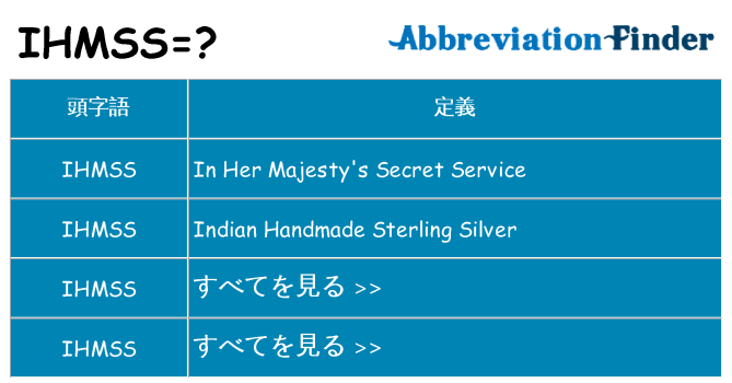 ihmss は何の略します。