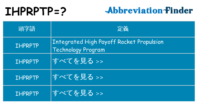 ihprptp は何の略します。