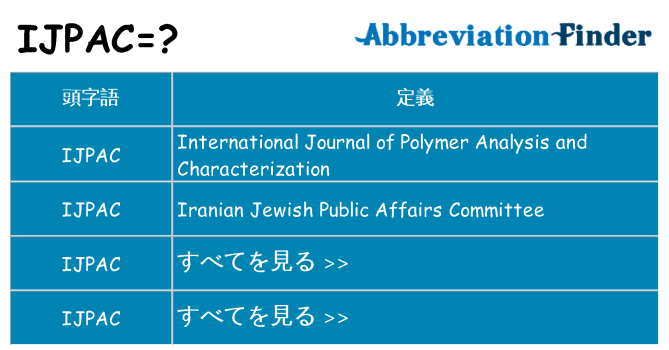 ijpac は何の略します。