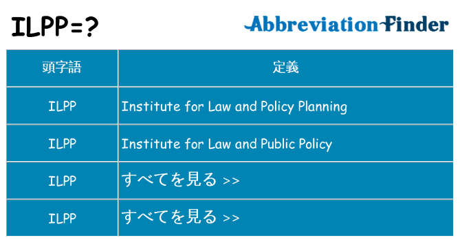 ilpp は何の略します。
