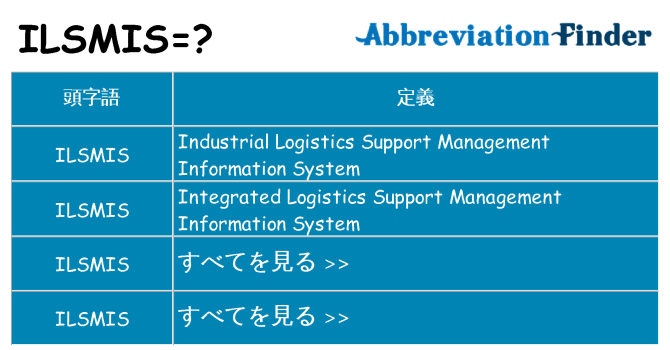ilsmis は何の略します。