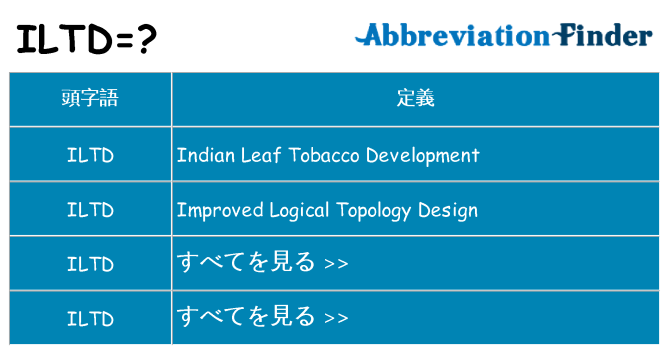 iltd は何の略します。
