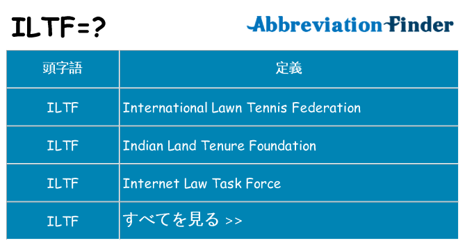 iltf は何の略します。