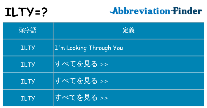 ilty は何の略します。