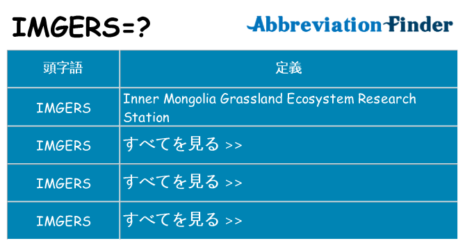 imgers は何の略します。