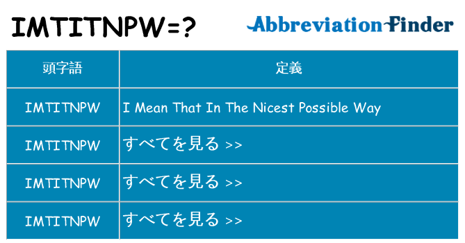imtitnpw は何の略します。