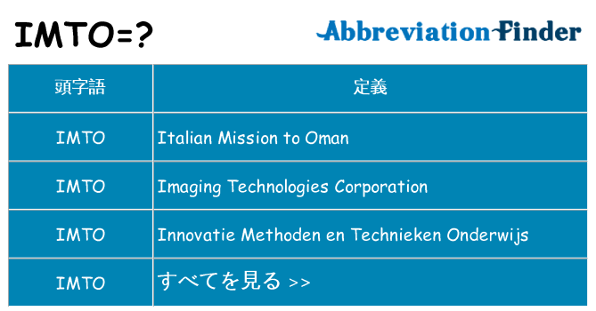 imto は何の略します。