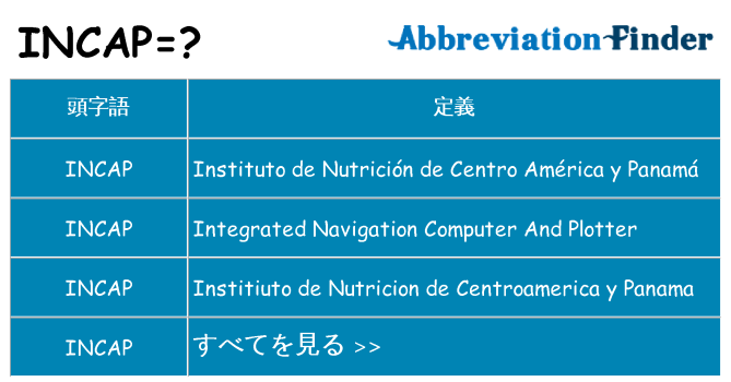 incap は何の略します。