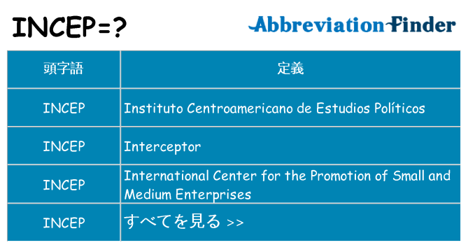 incep は何の略します。