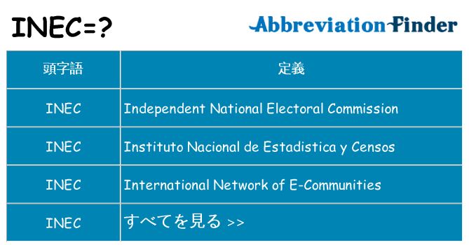 inec は何の略します。