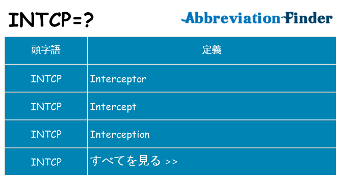 intcp は何の略します。