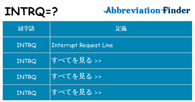 intrq は何の略します。