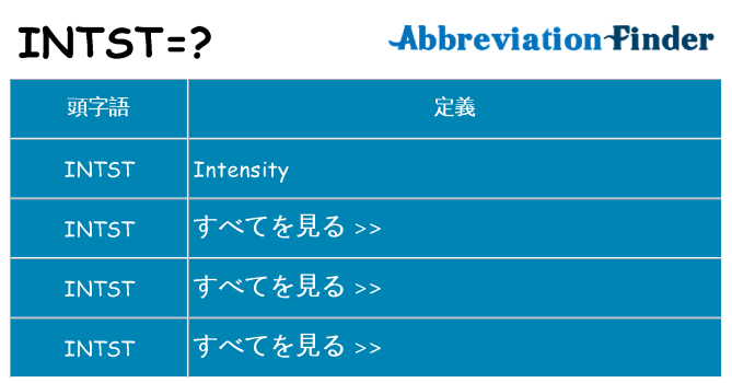 intst は何の略します。