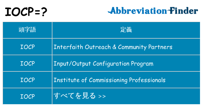 iocp は何の略します。