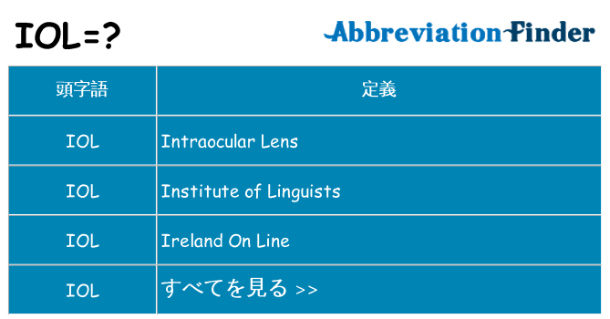 iol は何の略します。