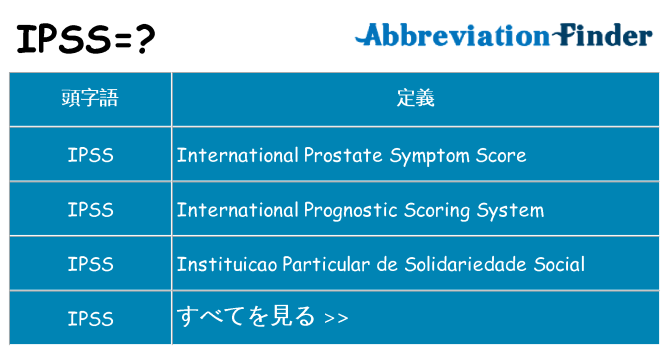 ipss は何の略します。
