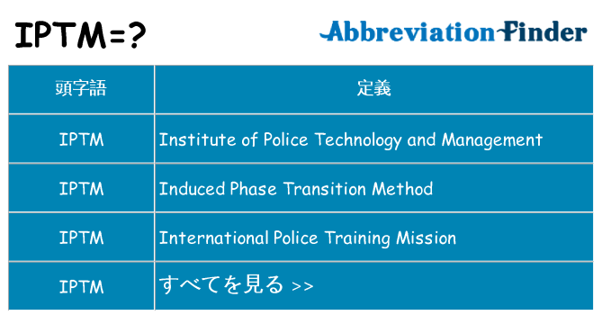 iptm は何の略します。
