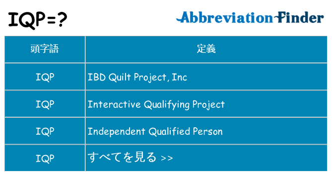 iqp は何の略します。