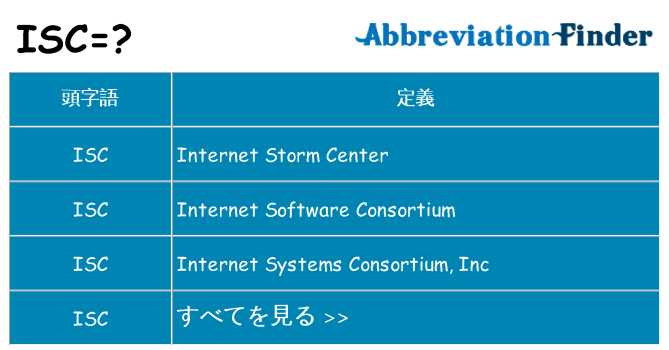 isc は何の略します。