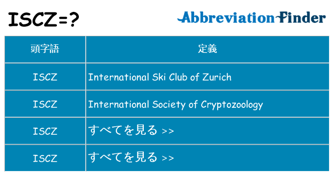 iscz は何の略します。