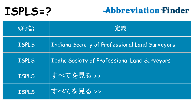 ispls は何の略します。