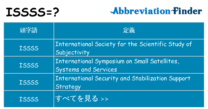 issss は何の略します。