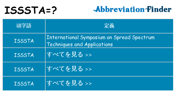 isssta は何の略します。
