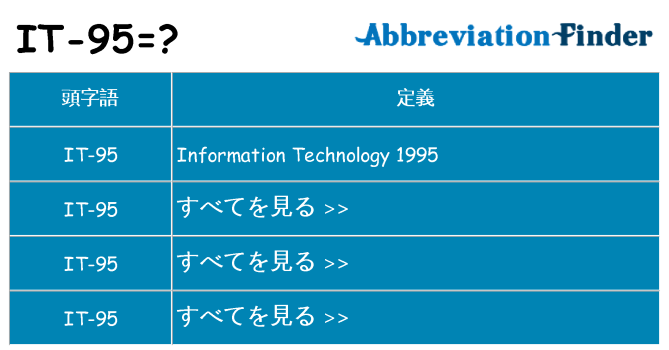 it-95 は何の略します。