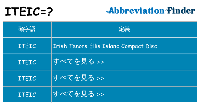 iteic は何の略します。