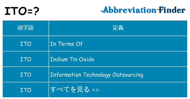 ito は何の略します。