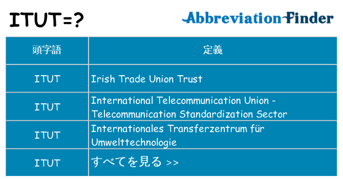 itut は何の略します。