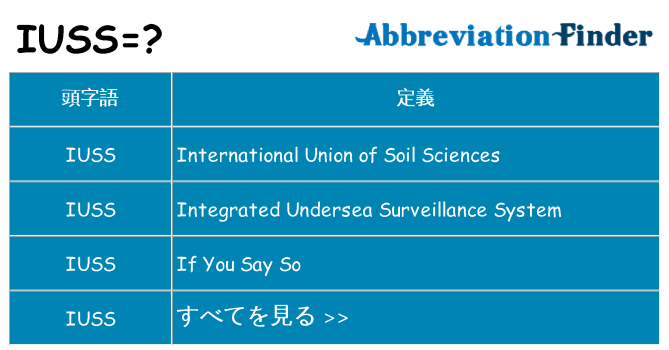 iuss は何の略します。