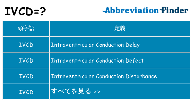 ivcd は何の略します。