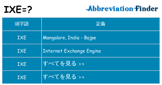 ixe は何の略します。