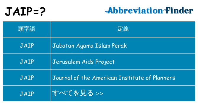 jaip は何の略します。