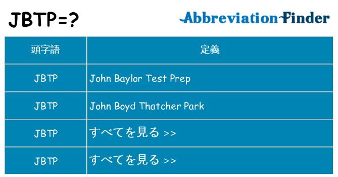 jbtp は何の略します。