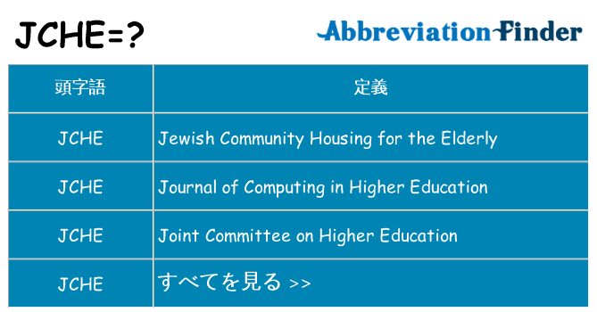 jche は何の略します。