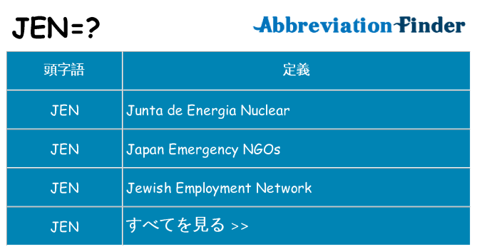 jen は何の略します。