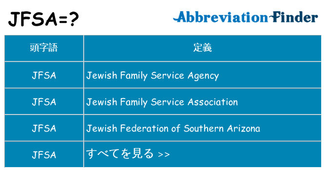 jfsa は何の略します。