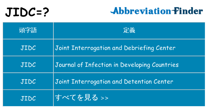 jidc は何の略します。