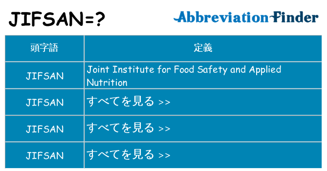 jifsan は何の略します。
