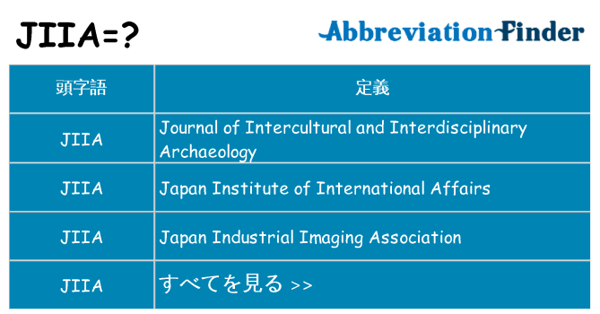 jiia は何の略します。