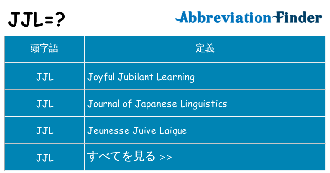 jjl は何の略します。