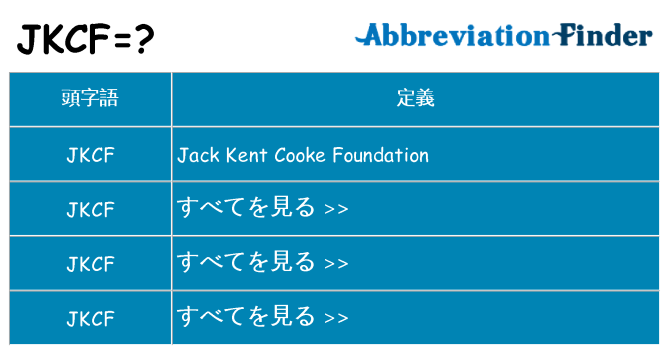 jkcf は何の略します。