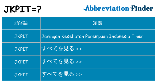 jkpit は何の略します。