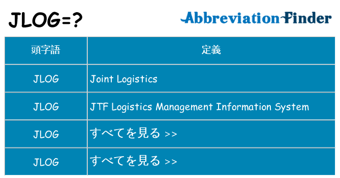 jlog は何の略します。