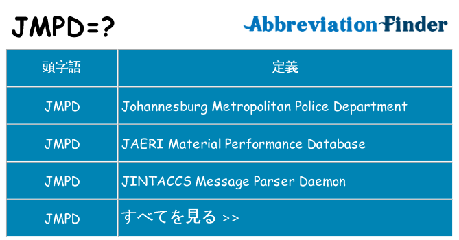 jmpd は何の略します。